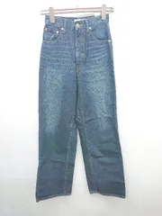 ◇ AZUL BY MOUSSY シンプル カジュアル ワイド デニム ジーンズ パンツ サイズM ネイビー レディース P  【1308160075821】