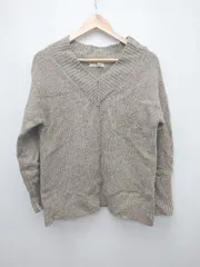 ◇ relume レリューム JOURNAL STANDARD Vネック ウールニット 長袖 セーター ライトブラウン系 レディース P  【1308160080917】