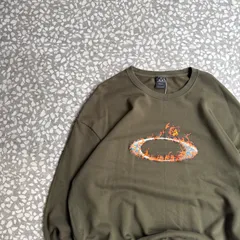 Oakley / flame design sweat オークリー　フレームデザイン　ビッグロゴ　スウェット　ストリート　横ノリ