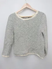 ◇ IENA イエナ 総柄 ウールニット 長袖 セーター ライトベージュ グレー系 レディース P  【1308160080900】