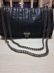 ZARA ブラック キルティング チェーン ショルダーバッグ