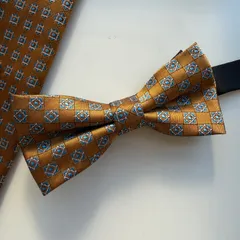 ⑤-1  蝶ネクタイ　ポケットチーフ　カフス3点セット