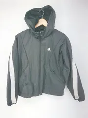 ◇ adidas アディダス サイドライン 裏毛 長袖 ジップアップ パーカー サイズM ブラック ホワイト グレー系 メンズ P  【1308160084922】