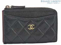 【新古品】シャネル　CHANEL　マトラッセ　ココマーク　キャビアスキン　タイムレスクラシック　ジップカードケース フラグメントケース　カードケース　パスケース　コインケース　コインパース　コンパクト財布　ブラック　AP3179