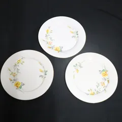 オールドノリタケ Nittoroyal Ivory RC ディナープレート 3枚セット 黄色バラ 花柄 大皿 ノリタケ 昭和レトロ 食器 テーブルウェア