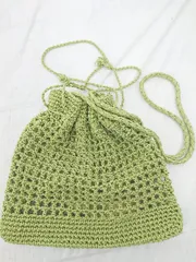 ◇ LOWRYS FARM ローリーズファーム 巾着 カラフル ショルダー バッグ ライトグリーン系 レディース P  【1308160085554】