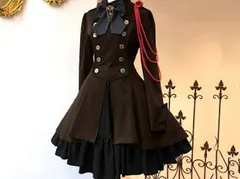 軍服ワンピース ブラウン Lサイズ　CHA001080L