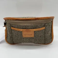BN7257□Hartmann ハートマン ツイード×レザー ウエストポーチ ウエストバッグ レア 希少