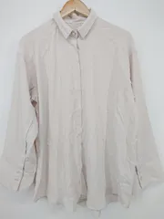 ◇ ◎ ●未使用● one after another NICE CLAUP シアー 抜け感 長袖 シャツ ブラウス サイズF ベージュ レディース P  【1308160087527】