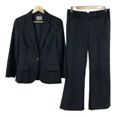 theory luxe(セオリーリュクス) レディースパンツスーツ レディース - ダークネイビー×ライトブルー×マルチ ストライプ/3点セット