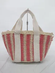 ◇ ◎ ●美品● GLOBAL WORK 2WAY 巾着 春夏 ショルダー ハンド バッグ アイボリー レッド系 レディース P  【1308160085691】