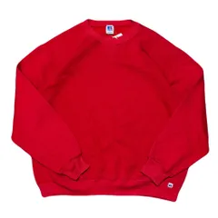 USA製 90s RUSSELL ATHLETIC ラッセル 無地 スウェット トレーナー 赤 Lサイズ No.EA19