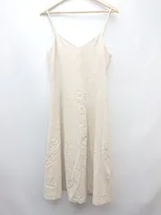 ◇ anatelier アナトリエ バッククロスリボン 膝下丈 キャミソール ワンピース サイズ36 ベージュ レディース P  【1308240001696】のサムネイル
