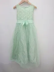 ◇ Catherine Cottage キッズ 子供服 パーティー ノースリーブ ロング ドレス ワンピース サイズ120 グリーン レディース P  【1308240001566】
