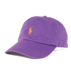 【美品】POLO Ralph Lauren ポロ ラルフローレン キャップ サイズ:ONE SIZE | 現行モデル | コットンチノ 6パネルキャップ (CLS SPRT CAP) | パープル | ブランド 帽子【メンズ】【中古】