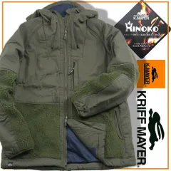 【新品】 KRIFF MAYER ／ クリフメイヤー　HINOKO 難燃 野遊人 フード付き ボアフリース アウター ブルゾン パーカー オリーブ ｜ 秋冬