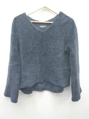 ◇ OPENING CEREMONY オープニングセレモニー ボア Vネック 長袖 カットソー サイズOS ネイビー レディース P 【1308240004345】