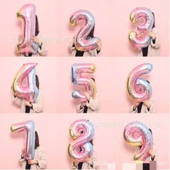 数字　バルーン　アルミ　【1個】誕生日　周年記念　イベント企画　サプライズ　飾り付け　結婚式