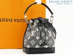 【レア未使用】ルイヴィトン　LOUIS VUITTON　モノグラム ジャカード デニム　ナノ ノエ　2WAY ショルダーバッグ　ポシェット　ポーチ　ミニバッグ　ハンドバッグ　ブラック ホワイト グレー　キャンバス レザー　M46449