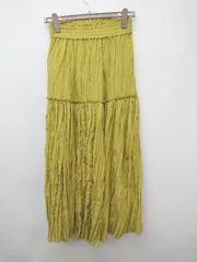 ◇ ◎ BEAUTY & YOUTH UNITED ARROWS ウエストゴム 大人女子 ロング プリーツ スカート サイズM グリーン系 レディース P  【1308240013033】