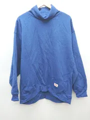 ◇ JaVa ジャバ シンプル ハイネック 長袖 スウェット プルオーバー サイズXL ブルー メンズ P  【1308240014214】