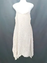 ◇ Amiur エミレ リネン混 シンプル ナチュラル キャミソール ロング ワンピース ベージュ レディース P  【1308240015617】のサムネイル