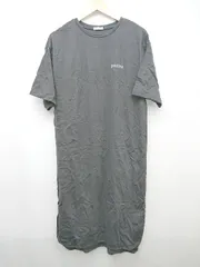 ◇ GLACIER グラシア バックプリント シンプル 半袖 ロング ワンピース サイズM グレー レディース P  【1308240017543】