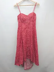◇ ROYAL PARTY ロイヤルパーティー 総柄 キャミソール ロング ワンピース サイズF レッド レディース P  【1308240017215】