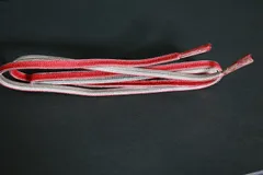 三分紐　新品未使用品　赤　シルバー　二枚高麗　AA118