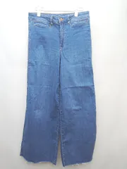 ◇ H&M ストレッチ カットオフ ワイド デニム ジーンズ パンツ サイズEUR 40 UK 12 CN 170/76A インディゴ レディース P  【1308240018199】