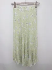 ◇ DHOLIC ディーホリック 花柄 バックゴム ロング プリーツ スカート グリーン グレー系 マルチ レディース P  【1308240018137】のサムネイル