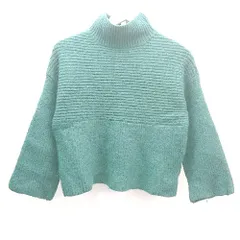 ◇ Ungrid カジュアル ハイネック 秋冬素材 シンプル 長袖 ニット 表記なし グリーン レディース E  【1308290002629】