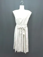 ◇ ◎ ROPE' ロペ カジュアル ストラップ シンプル ロング丈 ワンピース サイズ36 ベージュ/ホワイト レディース E  【1308290002438】