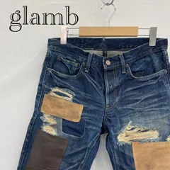 glamb アンプラグドデニム パッチワーク加工 3 ブルー  メンズ ファッションのサムネイル