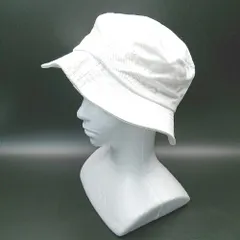 ◇ Fruit of the Loom Japan×ROOP TOKYO コラボ シンプル 無地 バケットハット ホワイト サイズ57～59 レディース E  【1308290002179】