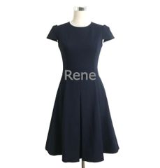 ルネ René ワンピース 34 フレア 日本製 フォーマル 上品 美品 美品 Rene ルネ タックフレアワンピース 36 濃紺 フォーマル - メルカリ