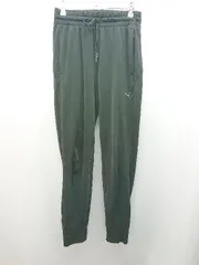 ◇ PUMA プーマ ウエストゴム ストレッチ ブランドロゴ 腰紐調節 シンプル 薄手 パンツ サイズM ブラック レディース E  【1308290005699】