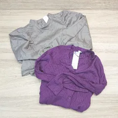 ◇ ◎ ●未使用● 《 GU ジーユー まとめ商品 2点セット サイズM ニット 薄手 カーディガン ブラウス レディース 》 E  【1308290006573】