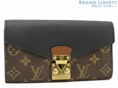 【ほぼ新品】ルイヴィトン　LOUISVUITTON　モノグラム　ポルトフォイユ パラス　二つ折り長財布　ブラック　PVC レザー　M58415