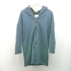 ◇ Discoat ディスコート フード ジップアップ ボア 裏起毛 シンプル 長袖 パーカー サイズM ネイビー レディース E  【1308290006313】