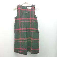 ◇ Ray BEAMS バックジップ 裏地 起毛 チェック柄 ノースリーブ ショート丈 ワンピース 表記なし レッド レディース E  【1308290007136】のサムネイル