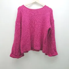 ◇ URBAN RESEARCH DOORS 袖ロールアップ おしゃれ 秋冬コーデ 長袖 ニット サイズONE ピンク レディース E  【1308290007297】
