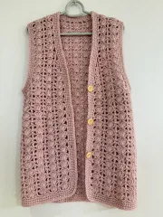 クロシェ編みベスト