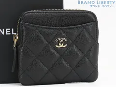 【新古品】シャネル　CHANEL　マトラッセ　ココマーク　キャビアスキン　タイムレスクラシック　ジップ コインパース　コインケース　カードケース　小銭入れ　コンパクト財布　ブラック ゴールド金具　グレインドカーフスキン　AP2061