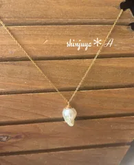 国産あこや真珠♡本物パールネックレス♡大粒バロック♡アレルギー対応♡本真珠♡結婚式♡アジャスター付き