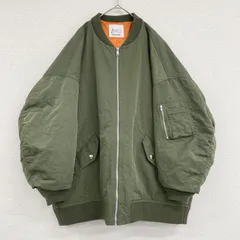 DENHAM　デンハム　MA-1　ブルゾン　ボンバージャケット　オーバーサイズ　ナイロン　中綿　カーキ　レディース　F　a01132