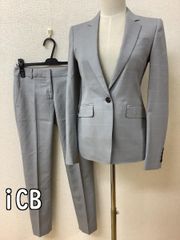 ICB セットアップ スーツ ノーカラー ジャケット パンツ ブラック 黒