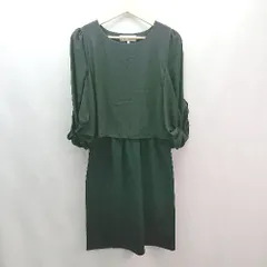 ◇ ROPE PICNIC ロペピクニック ポリエステル100% 無地 綺麗め 長袖 ロング ワンピース サイズ38 ブラック レディース E  【1308290013212】