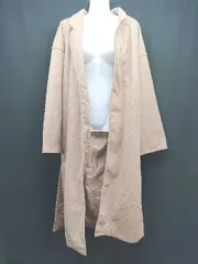 ◇ ◎ ●未使用● HOLIDAY ボタンなし ロング丈 無地 長袖 コート サイズFREE ブラウン レディース E  【1308290014479】