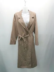 ◇ ◎ classicalelf クラシカルエルフ ゆったりめ シアー カジュアル キレイめ 長袖 コート サイズL ブラウン レディース E  【1308290015568】